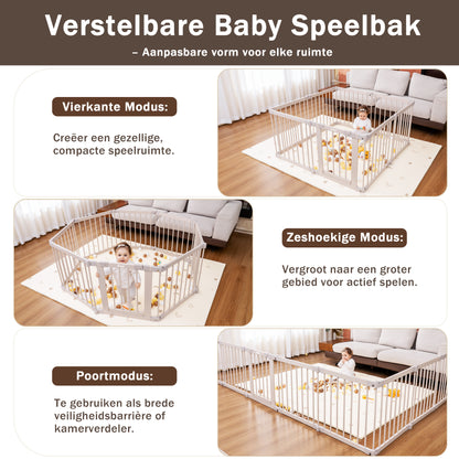 Japandi Beige Klappbare Holz-Bodenbox Multifunktional 130x130x70